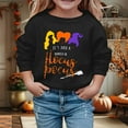 thumbnail image 2 of CXYYY Halloween Hoodies for Toddler Girls Halloween Pocket Shirt Pumpkin Crew Neck Comfort Outfits Girls' Fashion (Black-2 13-14 Years), 2 of 4