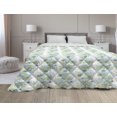 thumbnail image 1 of Turquoise Down Alternative Comforter, Flowers Butterflies Leaves Pattern Springtime Romantic Design Nature, Microfiber Quilt for All Season, 5 Sizes, Turquoise Seafoam Pearl, by Ambesonne, 1 of 3