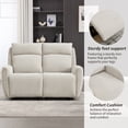 thumbnail image 4 of Bonzy Home Fabric Manual Loveseat Recliner with Center Console, Hidden Storage & Cup Holders — Dual Manual Reclining Sofa for Living Room & Meeting Room, 4 of 7