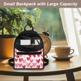 thumbnail image 5 of Eheartsgir Watercolor Red Hearts Pattern Small Backpack, Multi-Purpose Polyester Mini Backpack for Vacation Work, Zipper Closure Travel Shoulder Bags, 5 of 8