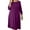 E1-Purple, variant on Women's Plus Size Swing Drape Dress Wine Red 1X Midi Dress 3/4 Sleeves Wedding Guest Dress Boat Neck Flowy Dress with Pockets