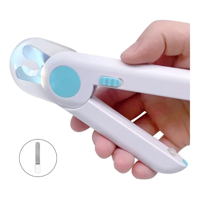 Kit De Alicates Y Limas Para Cortar Uñas De Mascotas,con Led brillar Electrónica