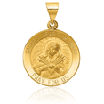 thumbnail image 3 of 14K Solid Yellow Gold Sacred Heart of Blessed Mother Mary Medal Necklace Chain Pendant Charm, 3 of 8