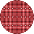 thumbnail image 1 of Ahgly Company Indoor Round Patterned Grapefruit Red Area Rugs, 5' Round, 1 of 1