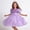 Purple, variant on ITSAME Girls Formal Tutu Dresses Sequin Bow Puff Sleeve Princess Wedding Pageant Party Gown Pink Size 7-8