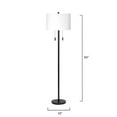 thumbnail image 4 of Alden Décor Anders 2-Light Metal Floor Lamp, Black Black, 4 of 5