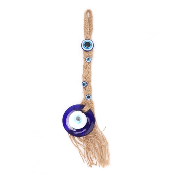 LYUMO Blue Evil Eye Handmade Turkish Nazar Wall Door Hanging Decor DIY Lucky Charm Wall Decor Amulet for Home Office Housewarming Decorative Ornament Gift