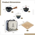thumbnail image 6 of Porcelain Chinese Gongfu Tea Set, Portable Travel Teapot Set with 360°Rotation Tea Maker and Infuser for Home, Office, Travel, Gifting, 6 of 7