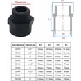 thumbnail image 5 of Extremo roscado macho de PVC, extremo de tornillo para piscina de 25 mm, conexión de PVC mixta, manguito roscado de PVC, DN20, 2 piezas (diámetro interno 25 mm - rosca de 3/4"), 5 of 5