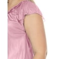 thumbnail image 6 of EZI Nightgowns for Women - Soft & Breathable Satin Night Gowns for Adult Women - Medium to Plus Size Womens Sleep Shirts - Knee-Length Nightgown, 6 of 7