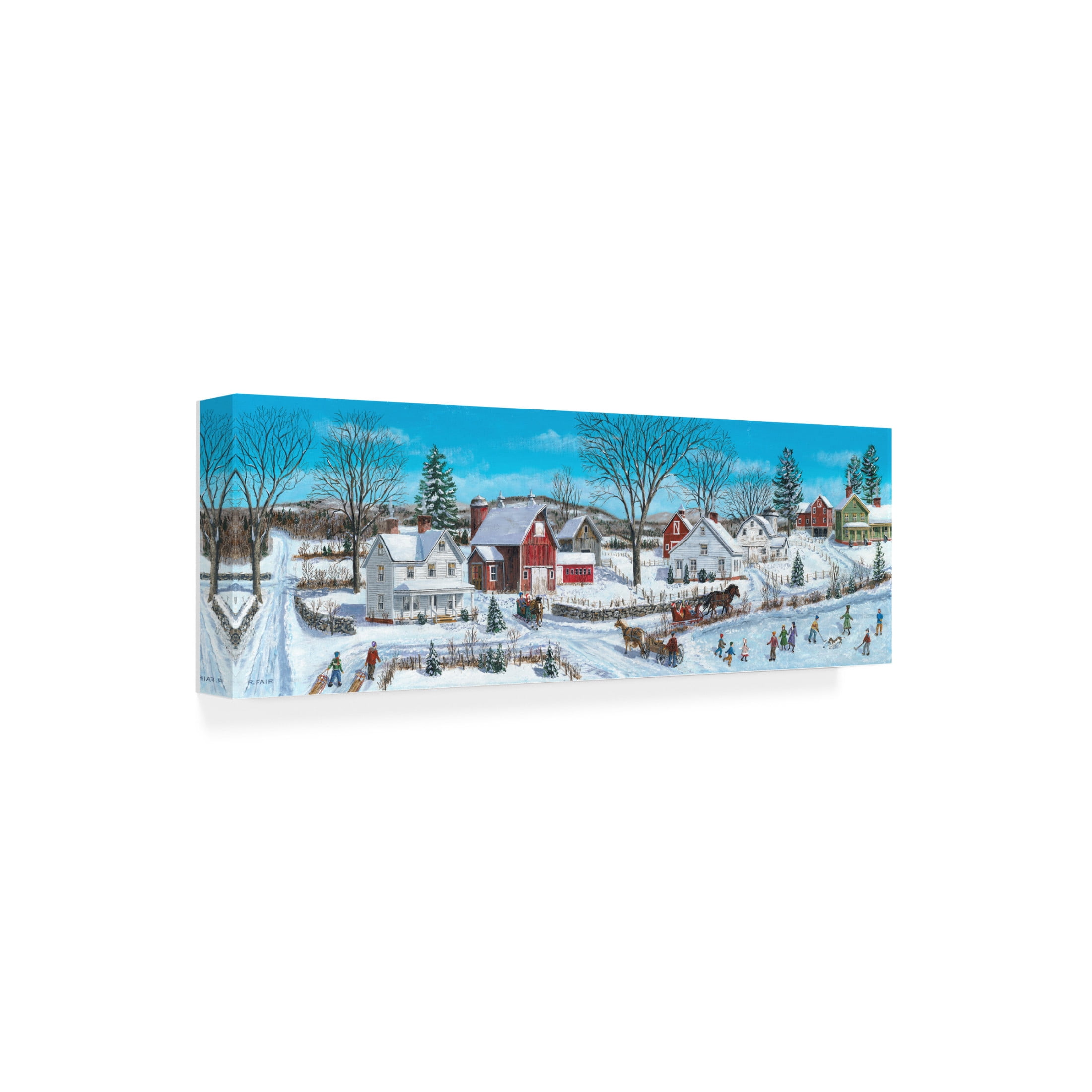 Canvas Wall Art - Bob Fair 'Sunday Afternoon' Wall Art for Living Room, Bedroom, or Office Décor by Trademark Fine Art - 19 x 6 Inches