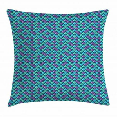 Fish Throw Pillow Cushion Cover Marine Animal Skin Dragon Scale