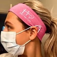 thumbnail image 1 of Elastic Turban Headband, Secure Button Fit, Breathable Cotton Fabric, For Running Workouts, Stylish Fitness Accessory, Lightweight Comfort, Sports Turban, Outdoor Activities, Hair Tying Akmoler, 1 of 5