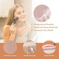thumbnail image 3 of Bolsa De Cosméticos De Viaje Para Mujer,Abre Bolsa De Maquillaje Plana Bolsa De Cosméticos De Cuero Impermeable,Bolsa De Aseo De Viaje De Almacenamiento Multifuncional,rosa, 3 of 5