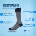 thumbnail image 2 of Calcetines para hombre de vestir. Hechos de algodón. Rayas Obscuras 6 pares, 2 of 6
