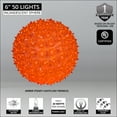 thumbnail image 3 of Wintergreen Lighting Starlight Sphere, Light Ball Sphere Light, Christmas Light Ball, Christmas Decoration (50 Lights, 6", Orange), 3 of 6