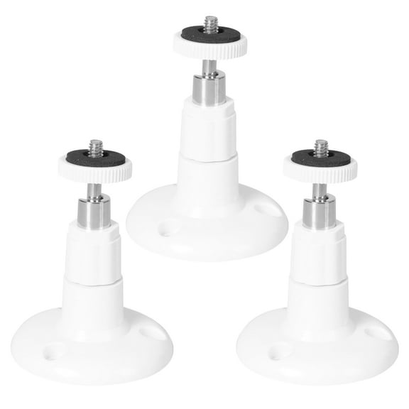 PAMINGONO 3Pcs Camera Monitor Wall Mount for Indoor and Outdoor Use in White Plastic 6.8X9CM