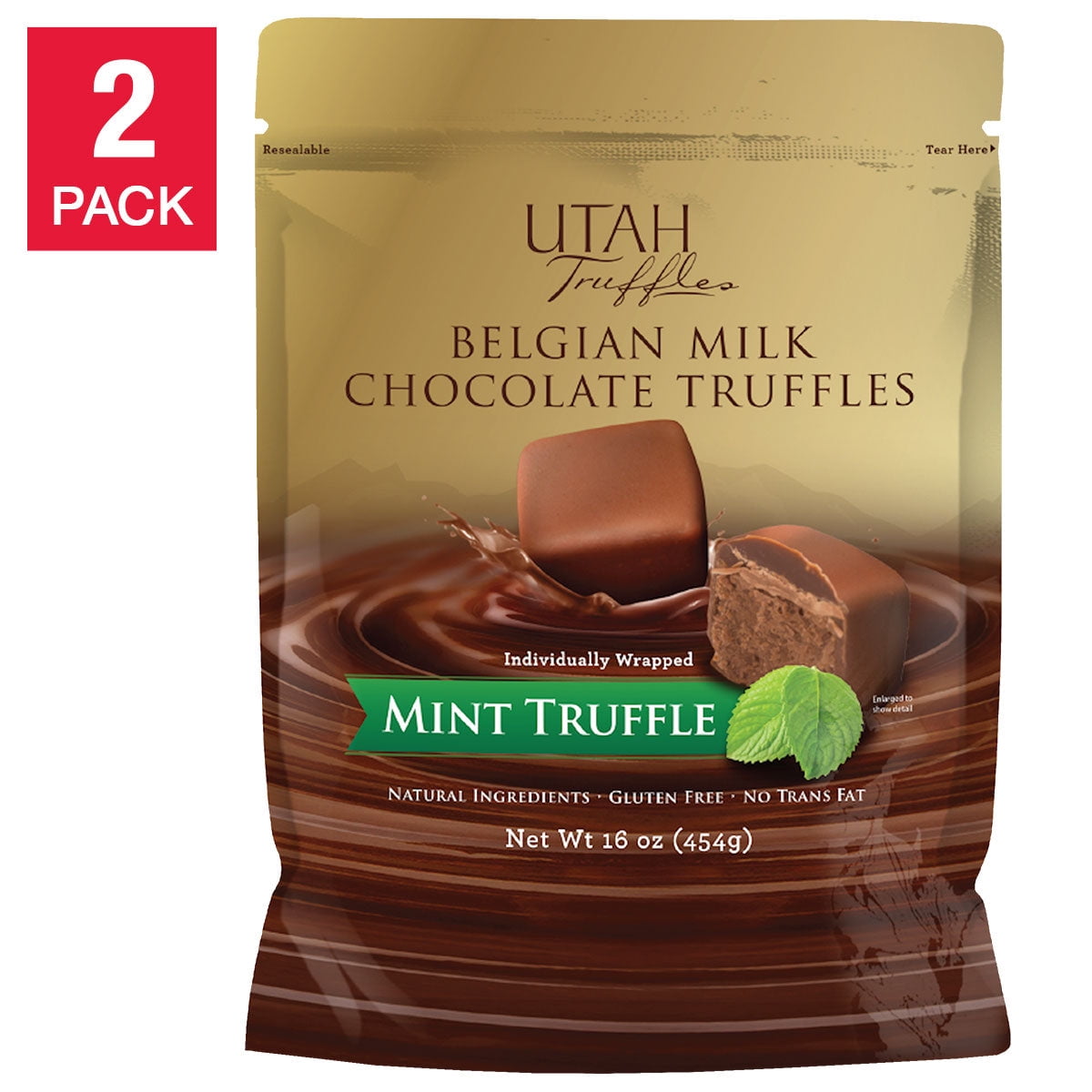 Utah Truffle Milk Chocolate Mint Truffles 16Oz 2Pack