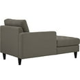thumbnail image 3 of Modway Empress Mid-Century Modern Upholstered Fabric Left-Arm Chaise Lounge In Granite, 3 of 5