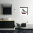 thumbnail image 2 of Stupell Industries Elephant in Red Bathtub Playful Safari Animal Animals & Insects Painting Black Framed Art Print Wall Art, 24 x 24, 2 of 8