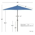 thumbnail image 4 of California Umbrella Olefin 9' Bronze Round Autotilt Aluminum Patio Umbrella, Frost Blue, 4 of 5