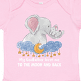 thumbnail image 4 of Inktastic My Godfather Loves Me to the Moon and Back Elephant Family Boys or Girls Baby Bodysuit, 4 of 5