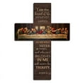 thumbnail image 2 of Bread Of Life Last Supper Scene Wooden Sign Cross Wall Art Plaque Home Decoration Pendant Wall Card Bible Scripture Wall Hanging, 2 of 8