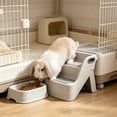 thumbnail image 6 of Foldable Plastic Pet Stairs Non Slip Climbing Step Lightweight Portable Ramp Ladder for Small Medium Senior Dogs Cats Bed Sofa Balcony Use,Gray, 6 of 6