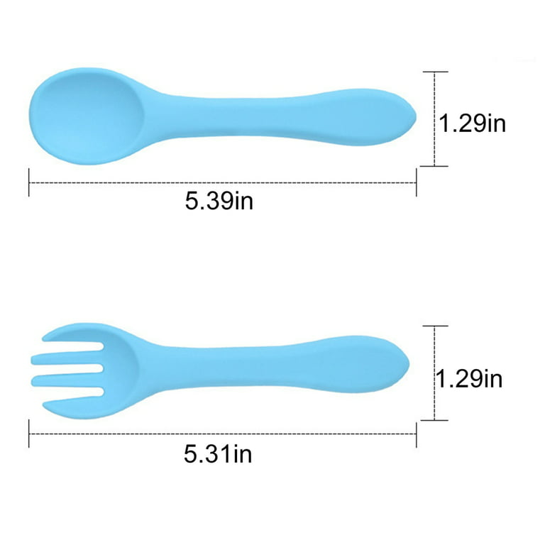 Silicone Baby Bowls with Suction Set, Baby Bowls and Spoons & Fork, Soft Unbreakable Baby Bowls First Stage Feeding Supplies for Boy Girl, Green