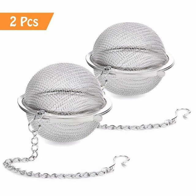 2pcs Stainless Steel Mesh Tea Ball Tea Infuser Strainers Tea Strainer Filters Tea Interval Diffuser for Tea
