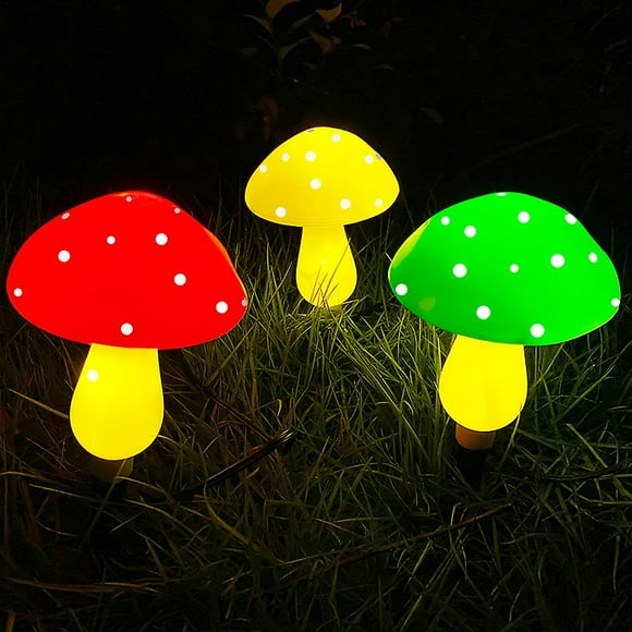 Blue Mushroom Solar Garden Lights, Outdoor Waterproof Solar Powered Decorative Ornaments For Patio Lawn Gazebo Bush Christmas Halloween Easter Gardeni