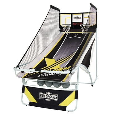 Xtra Long Shot Arcade Basketball Game Indoor, 92 in Tall Electronic Basketball Game by Hall of Games