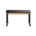 thumbnail image 3 of National Public Seating SLT2454AH-10-BC-CAST 24 x 54 in. Chemical Resistant Top with Book Compartments Science Table in Black Legs & Casters, 3 of 4