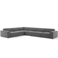 thumbnail image 2 of Modway Restore 6-Piece Modern Fabric Sectional Sofa in Charcoal, 2 of 12