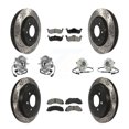 thumbnail image 1 of Transit Auto Front Rear Hub Bearing Assembly Coated Disc Brake Rotor and Semi-Metallic Pad Kit (10Pc) for Car 2010 Ford Expedition Lincoln Navigator 4WD - Left Right Side (Driver Passenger) KBB-125638, 1 of 11