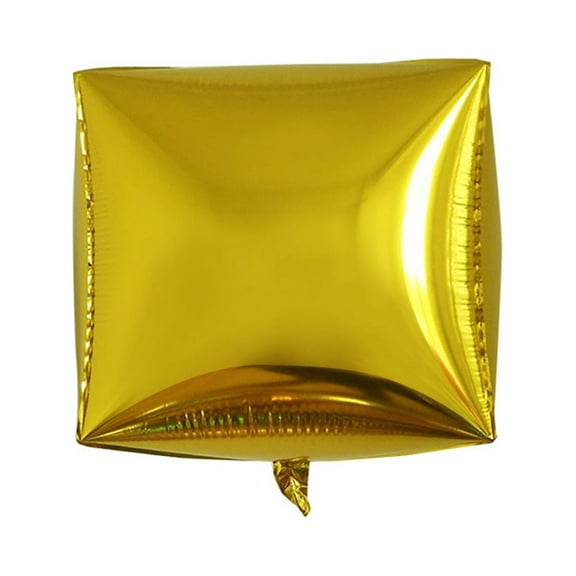 IBASETOY 5Pcs Golden Aluminum Film Balloons Cube Foil for Special Occasion Decor