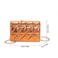 thumbnail image 2 of Bolsa De Hombro Bolso bandolera acolchado con hilo bordado de rombos para mujer (naranja) Ehuebsd Para Estrenar, 2 of 6