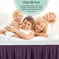 thumbnail image 3 of 600-TC Pima Cotton Universal Wrap Around Bed Skirt King (76" x 80") Size, Easy Fit 1-PC Bed Skirt Luxury Fabric 3 Sided Coverage 24" Drop Length, Plum, 3 of 5