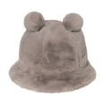 thumbnail image 4 of Yanyanz Bucket Hats for Women, for Women Ear Bear Warm Bucket Hat Thick Basin Men Cap Winter Hat Cute Baseball Caps, Hat Khaki One Size, 4 of 4