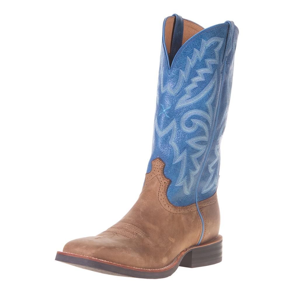 Details about   Twisted X Western Boots Mens 14" WS Toe Leather Tan Sky Blue MRS0062 