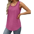 thumbnail image 3 of Aricy 3 pack Women Scoop Neck Tank Tops Plus Size Summer Sleeveless Tops Loose Fit Solid Color Casual Basic Vests Athletic Sport T-Shirt Tunic Blouse, 3 of 5