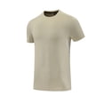 thumbnail image 5 of UVEASISHA Mens Running Workout Shirts Moisture Wicking Fitness Tees Stretch Slim Fit Short Sleeve Muscle T-Shirt Outdoor Lightweight Hiking Shirt Beige XL, 5 of 9