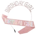 thumbnail image 1 of Cumpleaños para mujer, banda de cumpleaños para niña y tiara de cumpleaños para mujer, diadema de cumpleaños para niña, regalos de cumpleaños para mujeres, accesorios dulces de feliz cumpleaños, 1 of 5