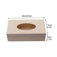 thumbnail image 2 of Clearance Wood Tissue Box Cover Unfinished Rectangular Tissue Storage Box Tabletop Napkin Dispenser for Office Desk, Nightstand,Bathroom Vanity,Desk,Arts Crafts Home Decoration(Beige), 2 of 7