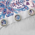 thumbnail image 4 of Feelyou Vintage Damask Flower Blackout Curtains Set of 2 (52x84 Each), Blue Purple Tribal Bohemian Window Curtains, Mandala Paisley Style Curtains and Drapes, Window Curtains Home Decor, 4 of 6