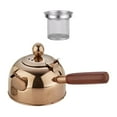 thumbnail image 3 of AMLESO Portable Stainless Steel Tea Kettle with Insulated Handle Water Pot Teapots Flat Brown, 3 of 8