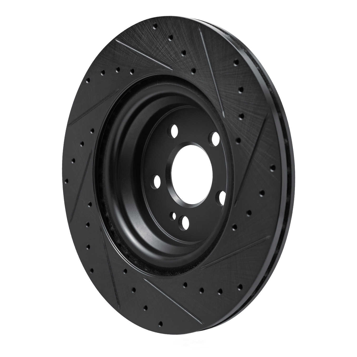 Dynamic Friction Company 633-63183L DFC Brake Rotor - Drilled And Slotted - Black