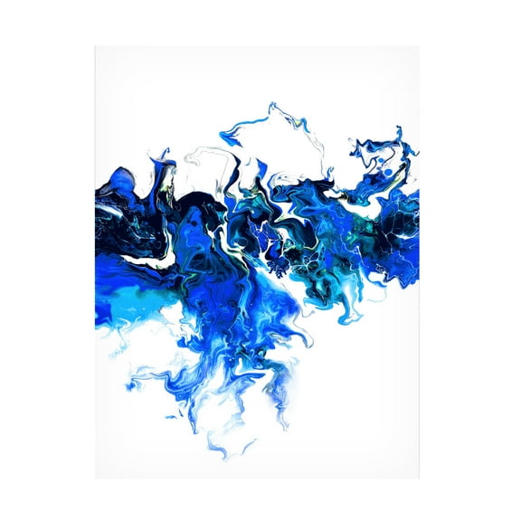Trademark Fine Art Alyson Storms Blue Colorful White Wave Canvas Wall Art
