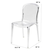CSP Commerical Seating Products Clear Genoa Chairs