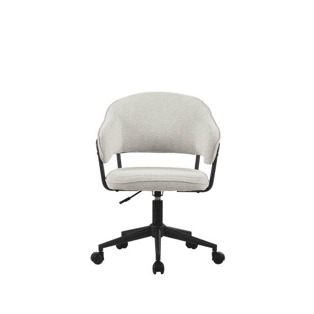 Silla diseño Home Office Stanford acolchonado con ruedas Gris claro
